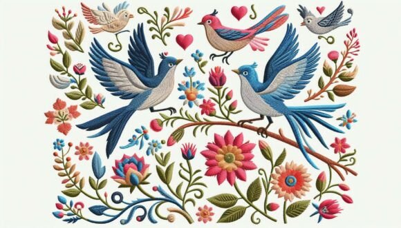 Embroidery Floral Birds Review